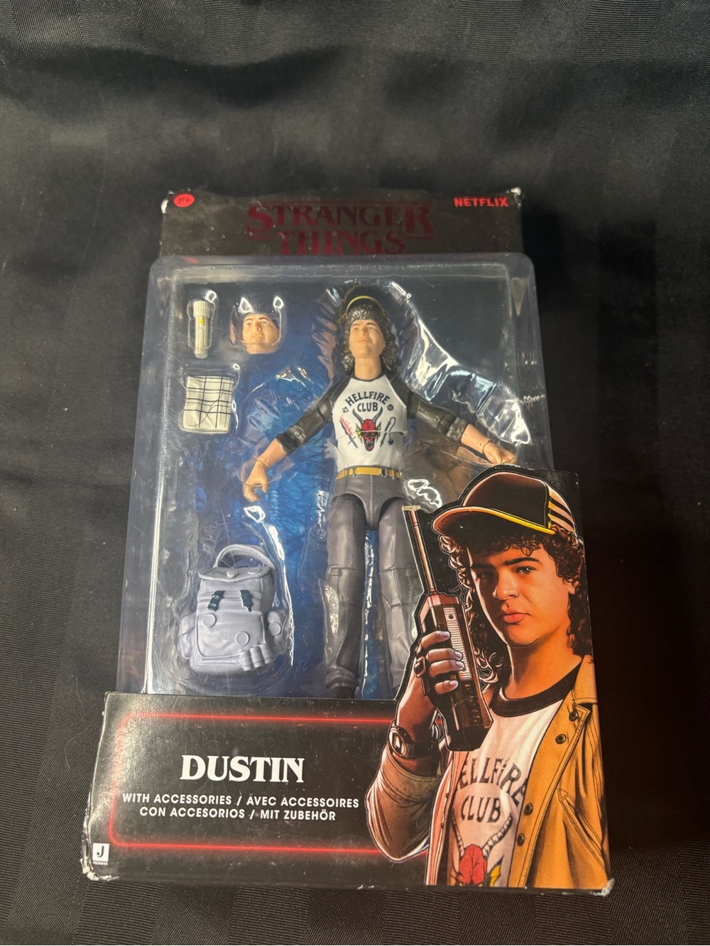 STRANGER THINGS DUSTIN 6" ACTION FIGURE with accessories BRAND NEW